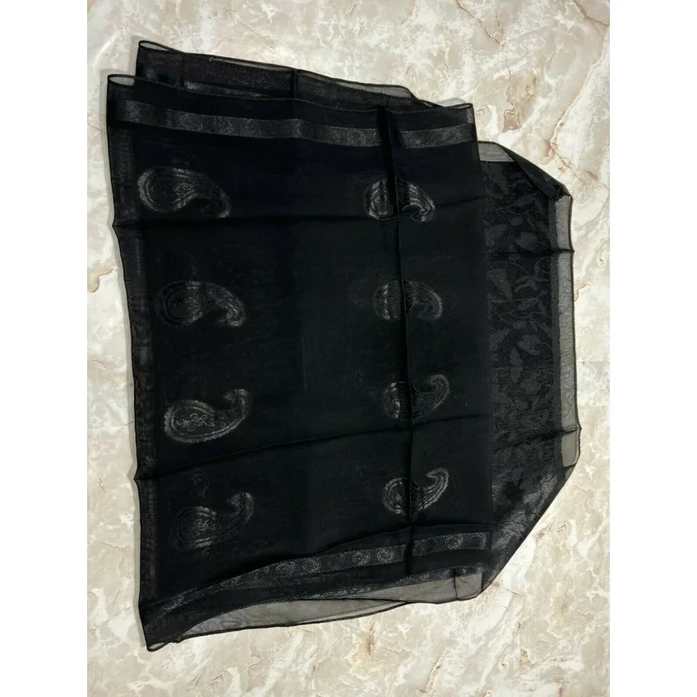 Black color‎ sheer scarf New100% polyester